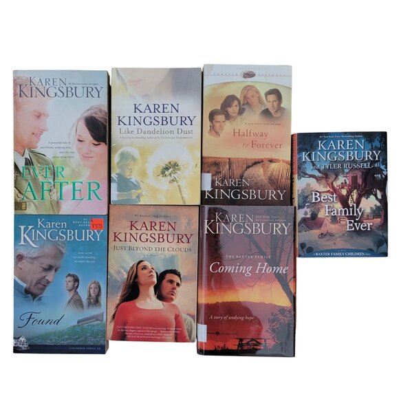7 Karen Kingsbury Christian Romance Fiction Books Lot Gift Contemporary - Picture 1 of 7